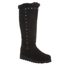 New Bearpaw Women's Dorothy Tall Snow Boots Black Suede Sz 7M Style 2308W