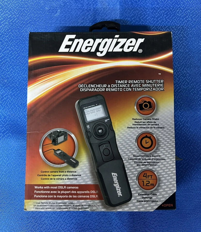 Energizer ENS-LCDU Multi-Fit LCD Timed Remote Shutter (Black) Free Shipping - Image 1 of 4