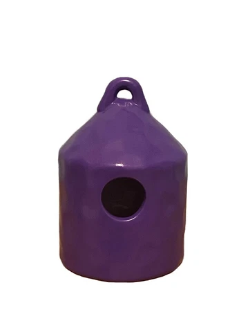 Mini Ceramic Birdhouses Choose Your Color & Ribbon Cover