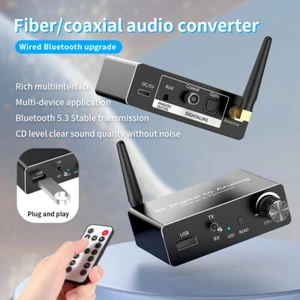 Fiber Optic Coaxial Bluetooth-Compatible 5.3 Audio Receiver Transmitter Adapter - Afbeelding 1 van 20