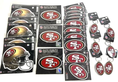 San Francisco 49er Gift Set Decals, Magnets, Keychains (24-Pieces) - Image 1 of 4