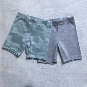 Wonder Nation Girls Camo Green & Gray Bike Shorts 2 Pack Size S (6-6X) Waist 20" - Picture 1 of 10