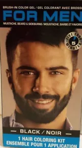 For Men Brush In Mustache Beard & Sideburns Black Color Brush In Gel 5 Minute - Picture 1 of 2