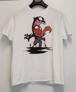 Marvel T Shirt Mens Large Spiderman & Venom Short Sleeve Animation Print Cotton - Picture 1 of 11