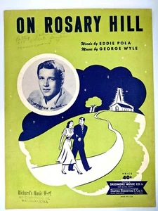 Partituras 1951 On Rosary Hill George Wyle Skidmore Church Gordon MacRae 8A - Imagen 1 de 2