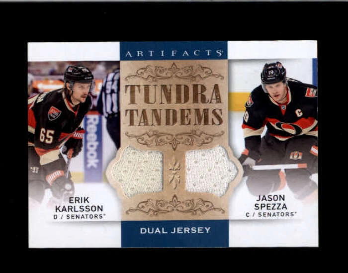 KARLSSON / SPEZZA 2014/15 UD ARTIFACTS TUNDRA TANDEMS DUAL GAME JERSEY BD2250 - Image 1 of 1