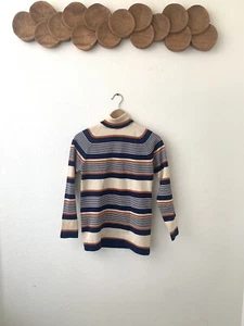 Wonder Years Hang Ten Style Poly Stripe Turtle Neck 60s Vintage Period Costume - Picture 1 of 23
