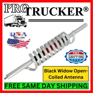 Black Widow 27" Open Coil Antenne CB Amateurfunk silber-rot 15000 Watt 26,0-29,0 MHz - Bild 1 von 7
