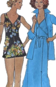 1970s Basque Bathers Skater Skirt Bikini Wrap Simplicity 7497 Sewing Pattern - Picture 1 of 3