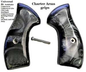 fits all Charter Arms Grips universal fit Black Fire Pearl  - Picture 1 of 5