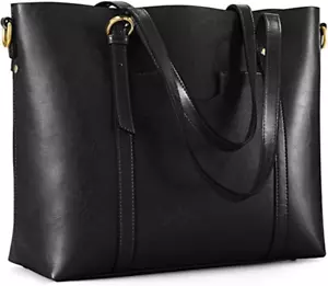 Genuine Leather Women Tote Bag Soft Handbags Vintage Shoulder Purses Fashion Top - Picture 1 of 8