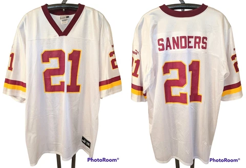 Vintage Puma DEION SANDERS Jersey Washington Redskins Commanders Size 2XL XXL Cover