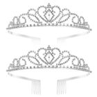 Kristall Kronen Diademe 2er Pack Tiara für Mädchen Prinzessin Hochzeit Prom