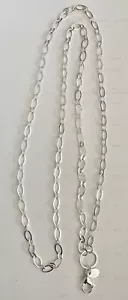 ❤️Búho de origami 🙂 Cadena de eslabón ovalada plana plateada 30-32"" Nueva retirada auténtica WoW❤️ - Imagen 1 de 5
