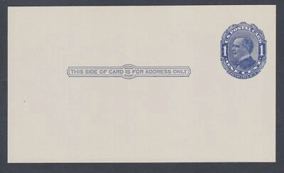 US Sc UX21 mint. 1910 1c blue McKinley with shaded background, fresh, bright, VF - Image 1 of 2