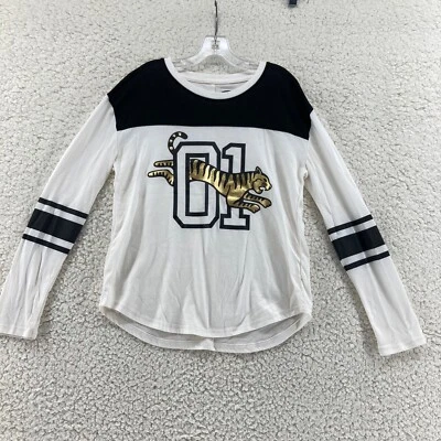 Camiseta estilo béisbol Old Navy para niñas talla grande 10/12 LS dorada tigre negra blanca Foto 1 de 4