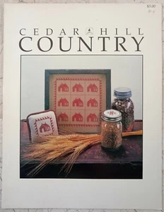 Cedar Hill Country #4 VTG 1982 Counted Cross Stitch Jar Topper Pillow Quilt - Picture 1 of 6