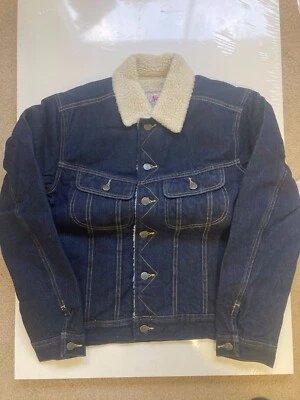 Historical Reproduction Sherpa "Storm Rider" Vintage 13oz Denim Jacket Small - Image 1 of 4