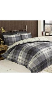 Lomond Double Duvet Set 100% Brushed Cotton Flanelette Blue CHEAPEST ON EBAY - Picture 1 of 1