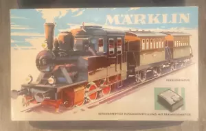 Marklin 2949 Starter Set - 1 Loco 2 Pass Cars Tracks Transformer - Picture 1 of 8