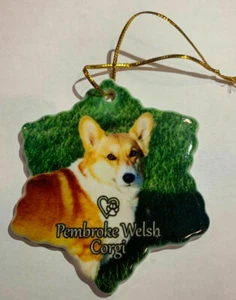 Pembroke Welsh Corgi Dog Porcelain Star Shaped Christmas Ornament New  - Picture 1 of 1