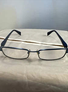 Prada VPS 50B 51-17 ACC-101 140 Blue Eye Glasses Frames Only Metal Red Logo - Picture 1 of 15