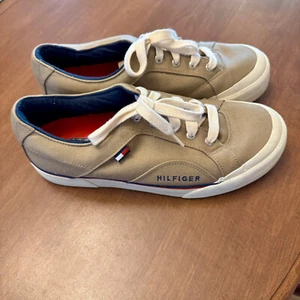 TOMMY HILFIGER Men’s Size-10M - Sneaker Spinnaker, Tan-Pre Owned - Picture 1 of 7
