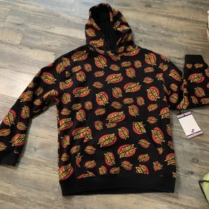 Santa Cruz Skateboards OG Sudadera con Capucha para Hombres XL Negro Algodón Forrado de Vellón Cordón - Imagen 1 de 13