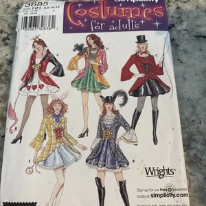 Simplicity 3685 Pattern Halloween Costume 6 8 10 12 Circus Sexy Pirate - Picture 1 of 2
