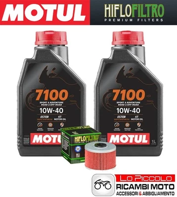 Kit Tagliando 2 OLIO [MOTUL] 7100 10w40 + FILTRO Kawasaki KLX 140 2014 2015 2016 Foto 1 de 4