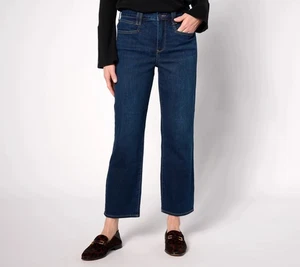 NYDJ High Rise Bailey Relaxed Straight Ankle Jeans Northbridge 8 New - Foto 1 di 4