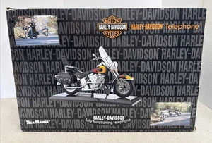 Harley-Davidson Corded Telephone Phone 025769 Silver/Orange Flame - Picture 1 of 23