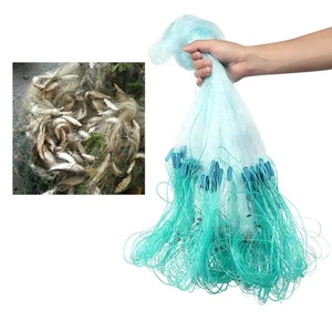 (3 Finger)50m Length 1.5m Height 3 Layers Heavy Fishing Net With Float US - Picture 1 of 16