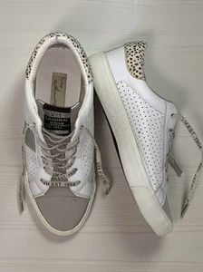 Vintage Havana Dina Wild Cheetah Sneaker Größe 7,5 weiß silber Leder - Bild 1 von 17