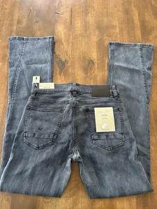 Hudson Walker Kick Flare Jeans Men’s 30x31 Gray Night Streak - NWT - Picture 1 of 6