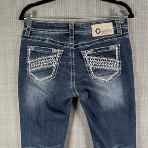 Charme by Grace Western Jeans Womens 28 29x29 Skinny Low Rise Embroidered Y2K - Picture 1 of 18