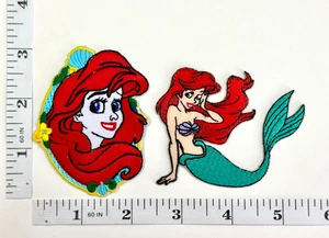 Embroidered 2-Patch Set - Iron-on - Disney - The Little Mermaid - NEW - Picture 1 of 1