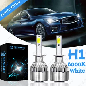 For INFINITI G37 2008 - 2013 - 2pcs H1 LED Headlight High Beam Bulbs 6000K White - Picture 1 of 14