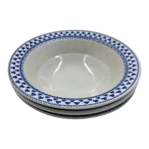 Set of 3 Adams Brentwood Rim Cereal Bowls 6 3/8" Ironstone England - Picture 1 of 8