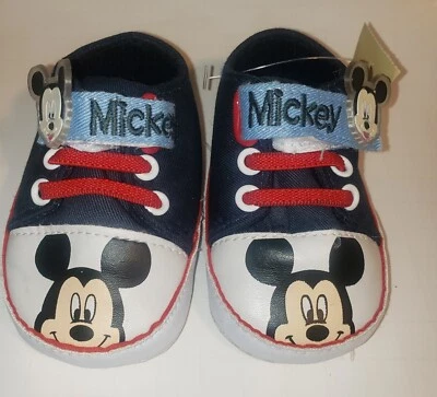 Mickey Mouse Baby First Walkers  Sneakers - Image 1 of 4
