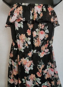 No Boundaries Juniors Womens Dress Size XL X Large 15/17 Multicolor Floral - Picture 1 of 12
