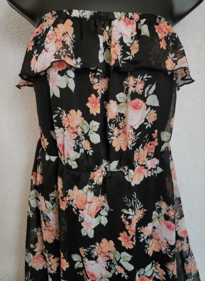 No Boundaries Juniors Womens Dress Size XL X Large 15/17 Multicolor Floral - Image 1 of 4