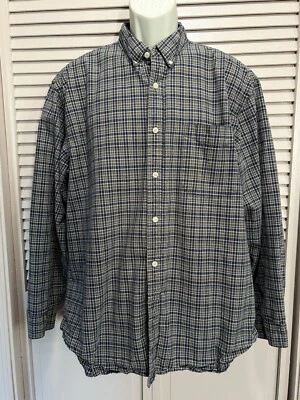 Camisa de franela a cuadros azul/verde Mossimo manga larga abotonada talla grande algodón Foto 1 de 4