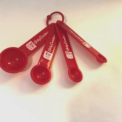 Betty Crocker 1/4, 1/2 e 1 colher de chá, 1 colher de sopa (conjunto de 4 colheres de medição) - Imagem 1 de 3