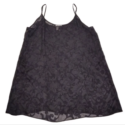 Camisón de encaje negro Woman Within 1X ropa de dormir íntima Foto 1 de 3