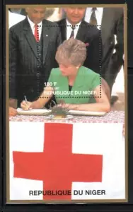 FT557 Niger 1997 S/S of Princess Diana Ambassador for Humanity Red Cross MNH - Picture 1 of 1