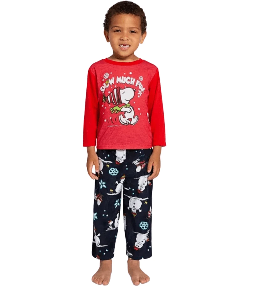Conjunto de pijama infantil Peanuts Holiday 2 peças Snoopy tamanho 8 - Imagem 1 de 1