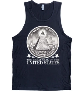 Pyramid Eye - The Great Seal of the United States Heraldry Men's Tank Top - Picture 1 of 1