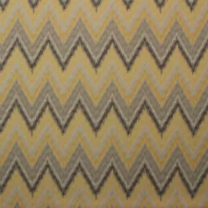 RICHLOOM STATISCHER CHEVRON GOLD SCHIEFERGRAU OUTDOOR DRINNEN STOFF VON YARD 54" W - Bild 1 von 6