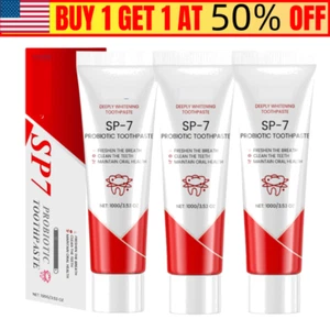 SP-7 Probiotic Oral Whitening Toothpaste Removes Bad Breath Dental Plaque Stains - Picture 1 of 15
